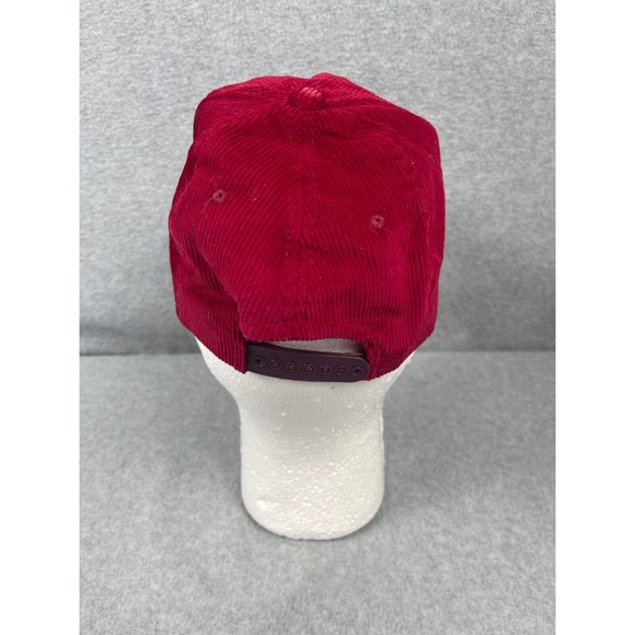 Vintage Washington Redskins Corduroy Snap Back Hat NFL Baseball Cap Red - Picture 3 of 6